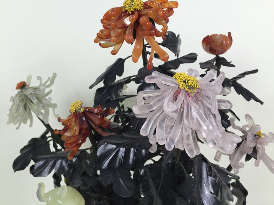 Large Jade Tree With Cloisonne Pot [Photo 9]