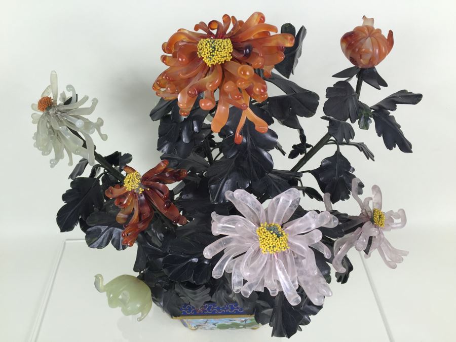 Large Jade Tree With Cloisonne Pot [Photo 10]