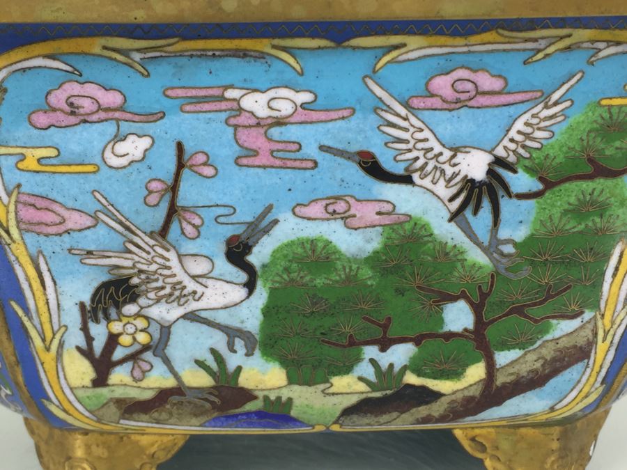 Large Jade Tree With Cloisonne Pot [Photo 3]