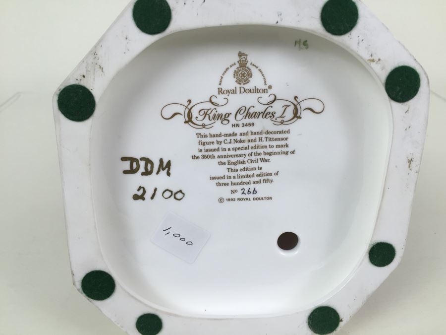 Royal Doulton Large 'King Charles I' HN 3459 Character Figure 1992 Limited Edition 266 Of 350 [Photo 3]