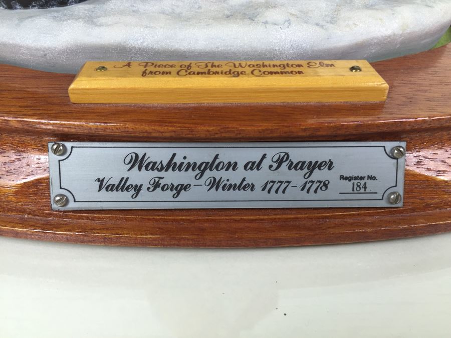 Royal Doulton Large 'General Washington At Prayer Winter At Valley Forge 1777-1778' HN2861 Character Figure With Wooden Bas 1974 Limited Edition 184 Of 750 Signed By Michael Doulton And Sculptor Laszlo Ispanky Matte Finish Estimate $2,400 [Photo 25]