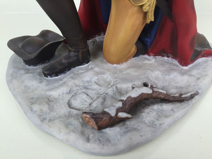 Royal Doulton Large 'General Washington At Prayer Winter At Valley Forge 1777-1778' HN2861 Character Figure With Wooden Bas 1974 Limited Edition 184 Of 750 Signed By Michael Doulton And Sculptor Laszlo Ispanky Matte Finish Estimate $2,400 [Photo 14]