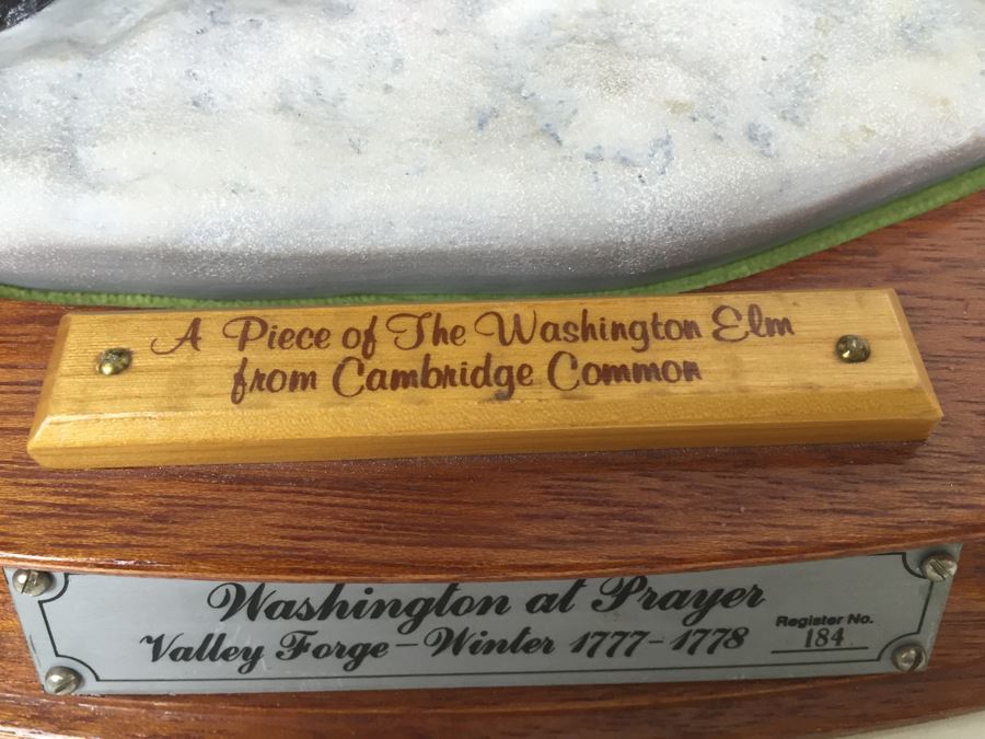 Royal Doulton Large 'General Washington At Prayer Winter At Valley Forge 1777-1778' HN2861 Character Figure With Wooden Bas 1974 Limited Edition 184 Of 750 Signed By Michael Doulton And Sculptor Laszlo Ispanky Matte Finish Estimate $2,400 [Photo 26]