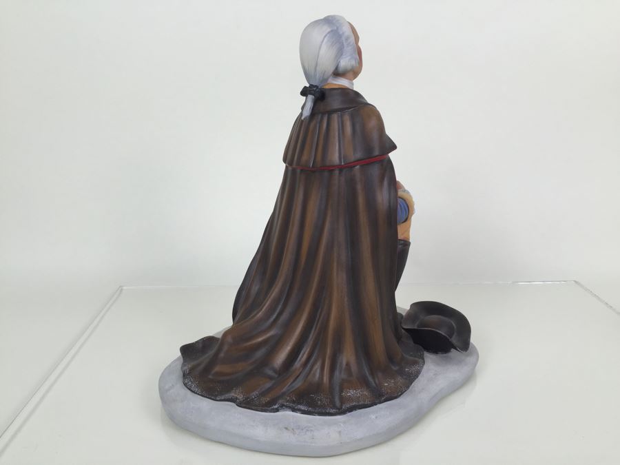 Royal Doulton Large 'General Washington At Prayer Winter At Valley Forge 1777-1778' HN2861 Character Figure With Wooden Bas 1974 Limited Edition 184 Of 750 Signed By Michael Doulton And Sculptor Laszlo Ispanky Matte Finish Estimate $2,400 [Photo 16]