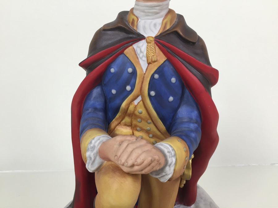 Royal Doulton Large 'General Washington At Prayer Winter At Valley Forge 1777-1778' HN2861 Character Figure With Wooden Bas 1974 Limited Edition 184 Of 750 Signed By Michael Doulton And Sculptor Laszlo Ispanky Matte Finish Estimate $2,400 [Photo 8]