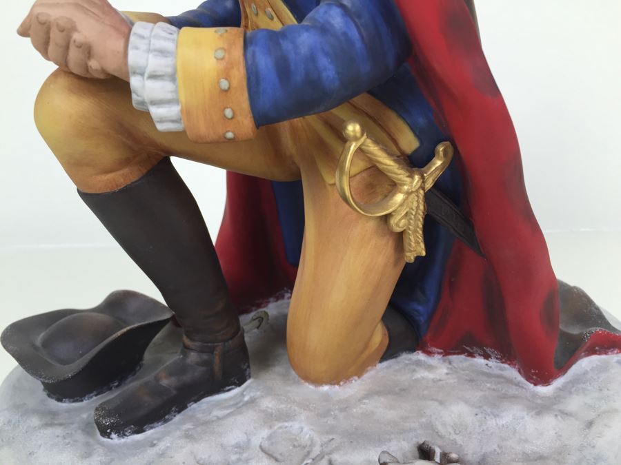 Royal Doulton Large 'General Washington At Prayer Winter At Valley Forge 1777-1778' HN2861 Character Figure With Wooden Bas 1974 Limited Edition 184 Of 750 Signed By Michael Doulton And Sculptor Laszlo Ispanky Matte Finish Estimate $2,400 [Photo 12]