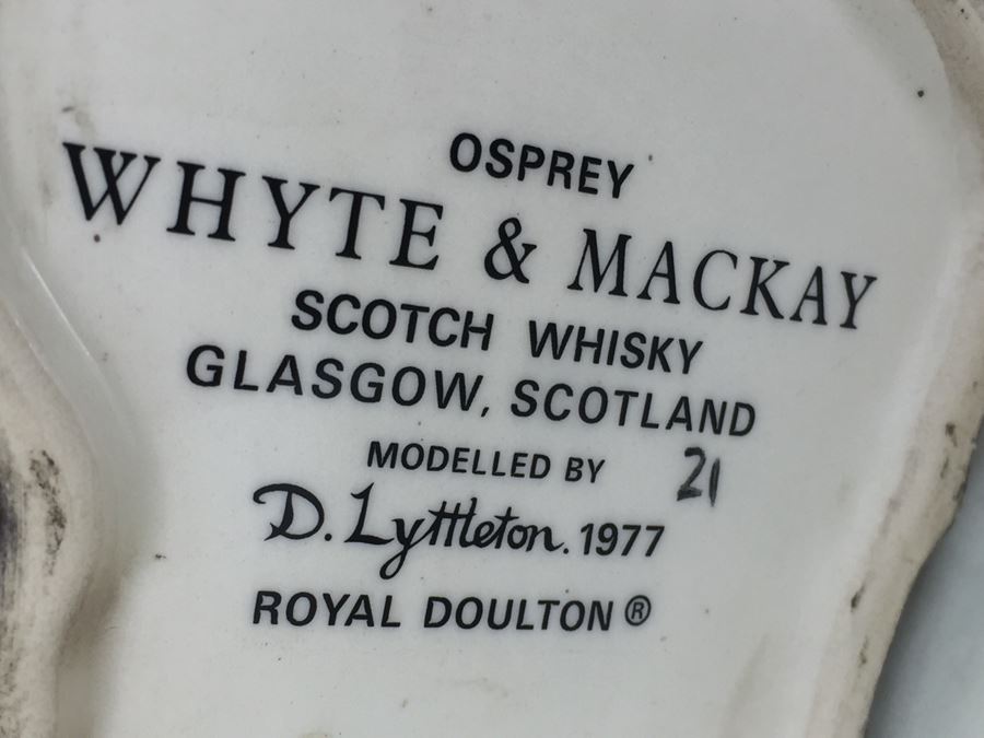 Royal Doulton Large 'Osprey Whyte & Mackay' Figure Scotch Whisky Liquor Decanter 1977 [Photo 13]