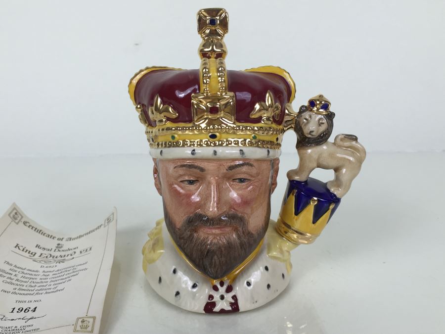 Royal Doulton Small 'King Edward VII' D6923 Character Jug 1992 Limited Edition 1,964 Of 2,500 [Photo 1]