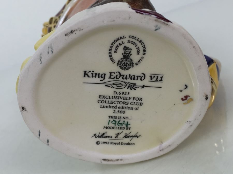 Royal Doulton Small 'King Edward VII' D6923 Character Jug 1992 Limited Edition 1,964 Of 2,500 [Photo 3]
