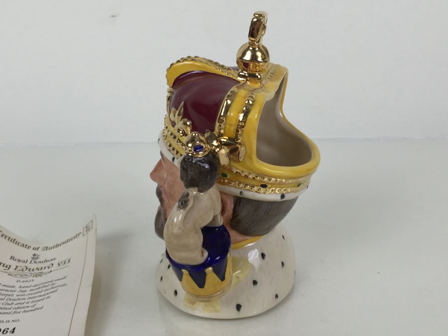Royal Doulton Small 'King Edward VII' D6923 Character Jug 1992 Limited Edition 1,964 Of 2,500 [Photo 7]