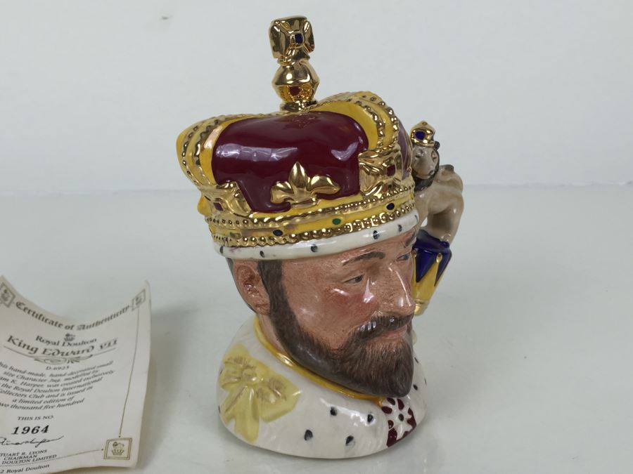 Royal Doulton Small 'King Edward VII' D6923 Character Jug 1992 Limited Edition 1,964 Of 2,500 [Photo 10]