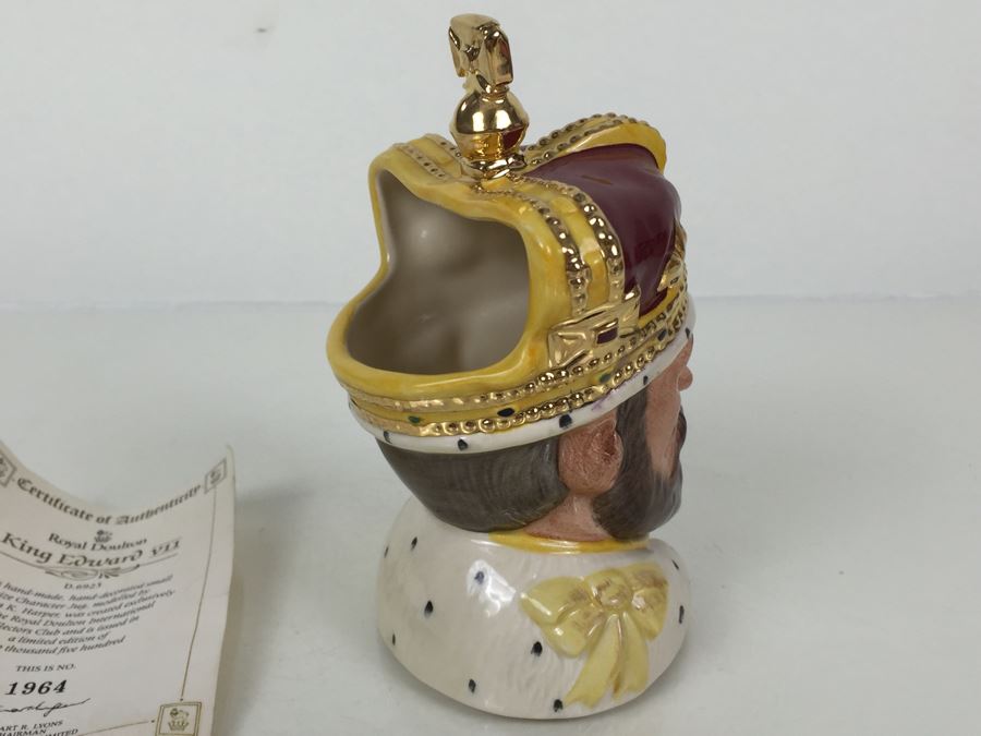 Royal Doulton Small 'King Edward VII' D6923 Character Jug 1992 Limited Edition 1,964 Of 2,500 [Photo 9]