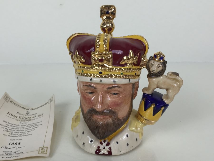 Royal Doulton Small 'King Edward VII' D6923 Character Jug 1992 Limited Edition 1,964 Of 2,500 [Photo 12]