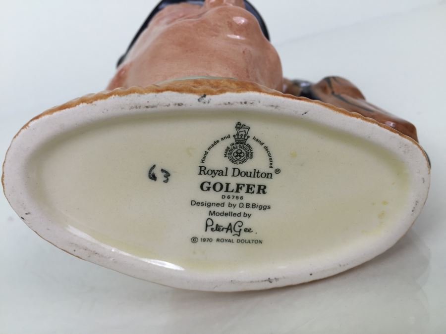 Royal Doulton Small 'Golfer' D6756 Character Jug 1970 [Photo 3]