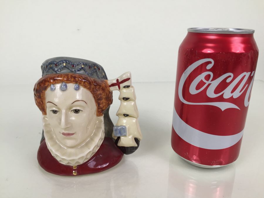 Royal Doulton Small 'Queen Elizabeth I of England' D6821 Character Mug 1988 Limited Edition 2,862 Of 9,500 [Photo 4]