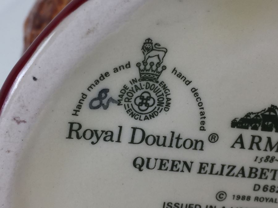 Royal Doulton Small 'Queen Elizabeth I of England' D6821 Character Mug 1988 Limited Edition 2,862 Of 9,500 [Photo 12]