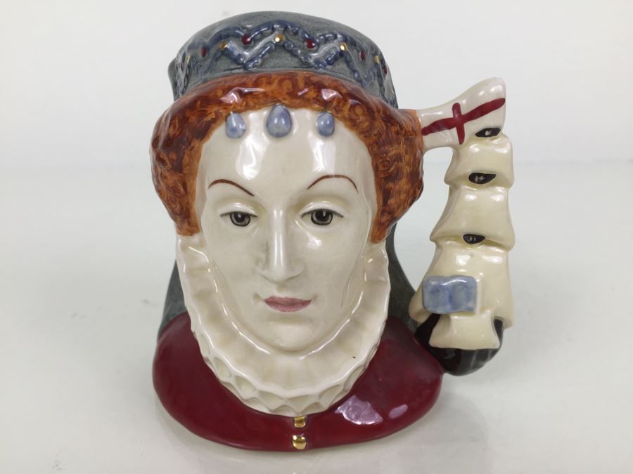 Royal Doulton Small 'Queen Elizabeth I of England' D6821 Character Mug 1988 Limited Edition 2,862 Of 9,500 [Photo 1]