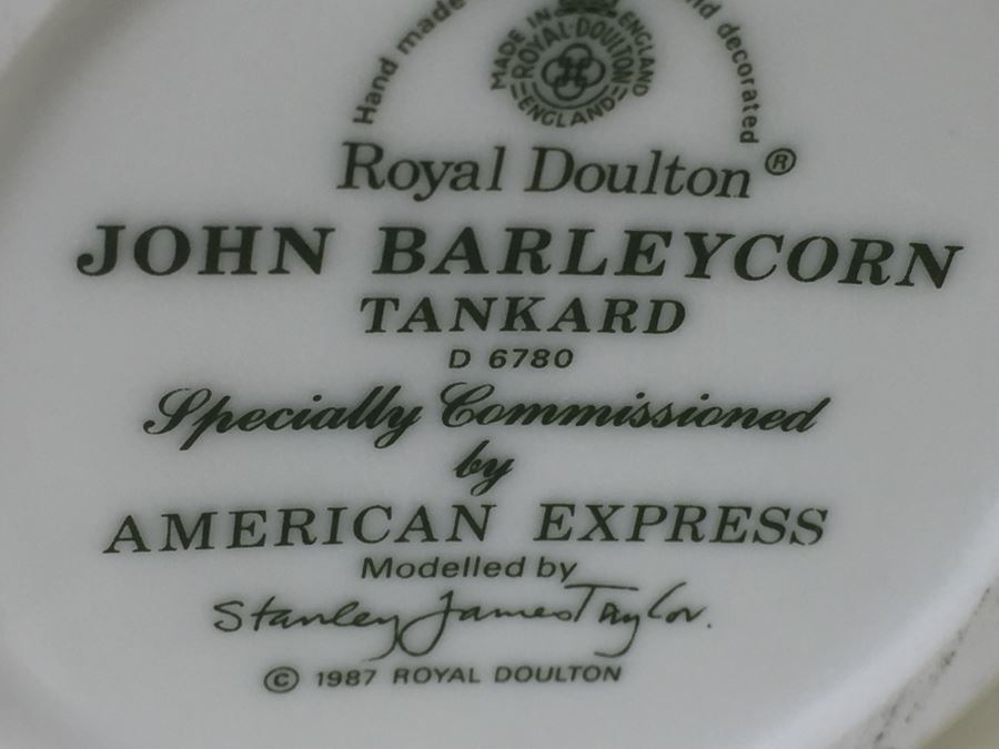 Royal Doulton Large 'John Barleycorn Tankard' D6780 Character Jug Specially Commissioned By American Express 1987 [Photo 12]