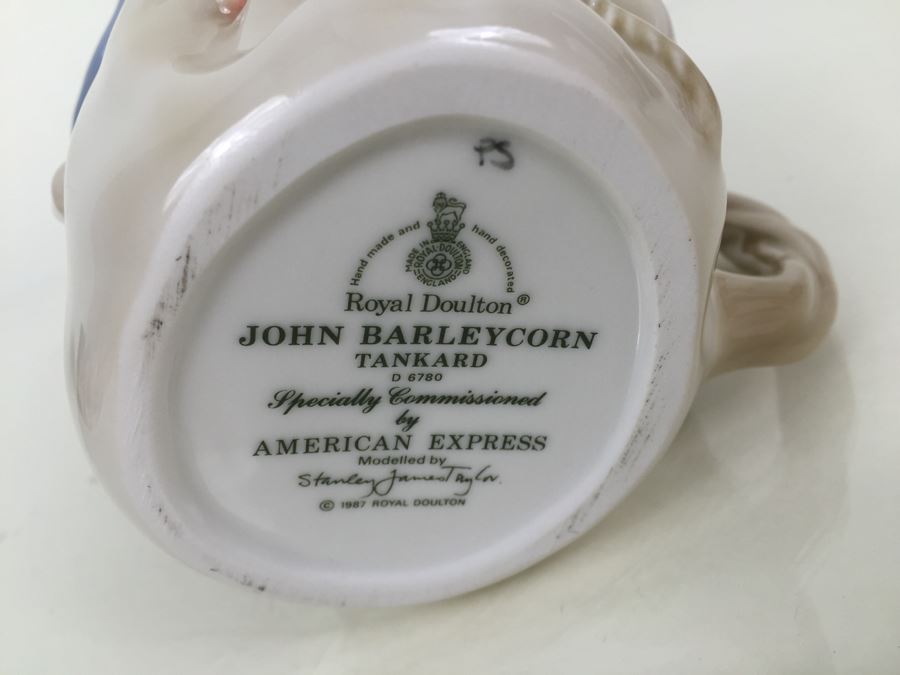 Royal Doulton Large 'John Barleycorn Tankard' D6780 Character Jug Specially Commissioned By American Express 1987 [Photo 3]