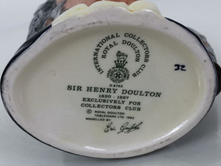 Royal Doulton Small 'Sir Henry Doulton' D6703 Character Jug 1983 Exclusively For Collectors Club [Photo 3]
