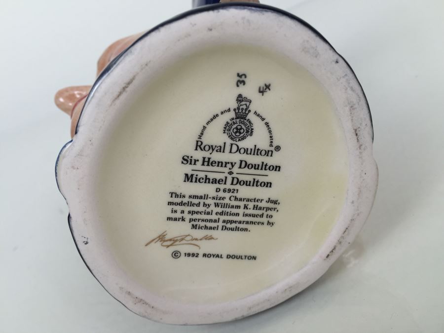 Royal Doulton Small 'Sir Henry Doulton & Michael Doulton' D6921 Character Jug 1992 [Photo 3]