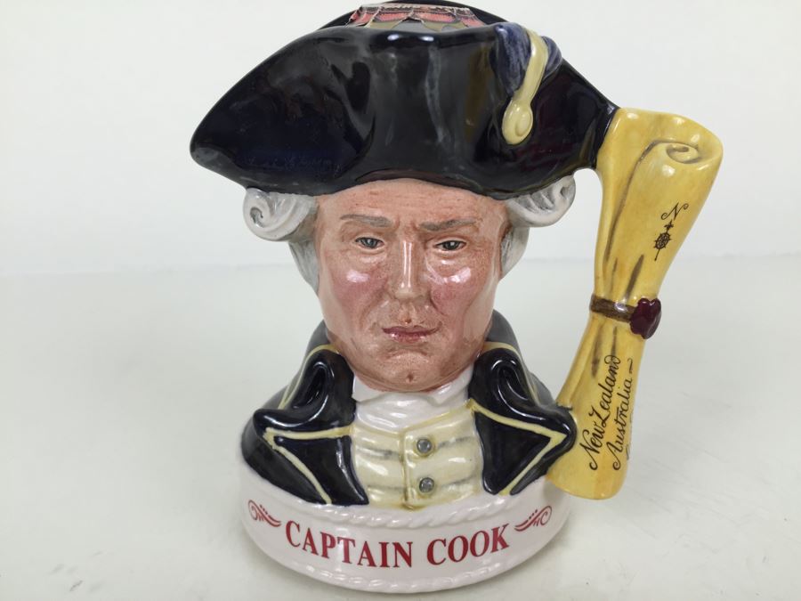 Royal Doulton Small 'Captain Cook' Character Jug Jim Beam Liquor Decanter