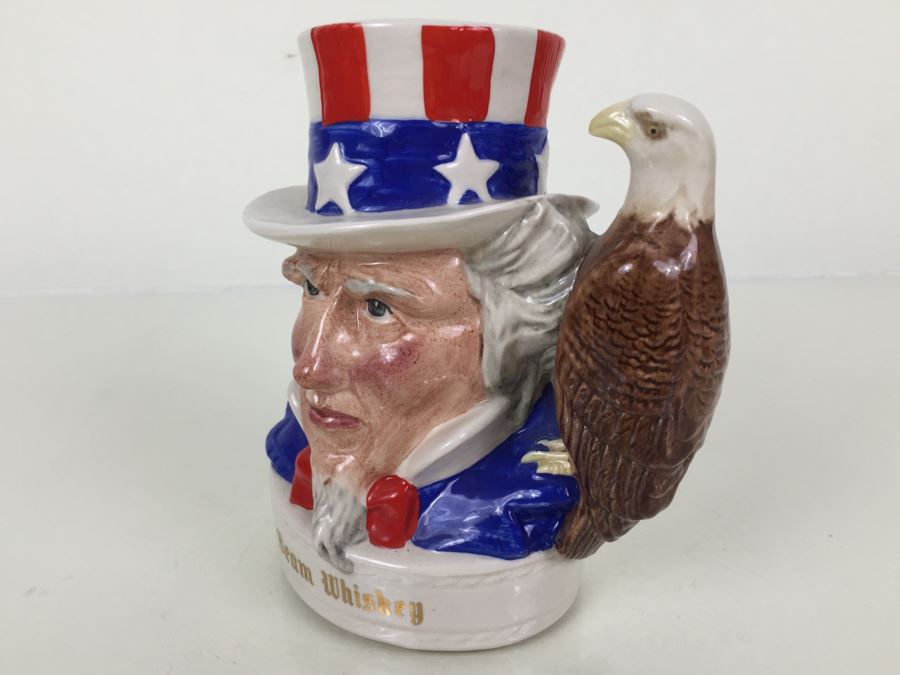 Royal Doulton Medium 'Jim Beam Bourbon Whiskey' Uncle Sam Character Jug  [Photo 6]