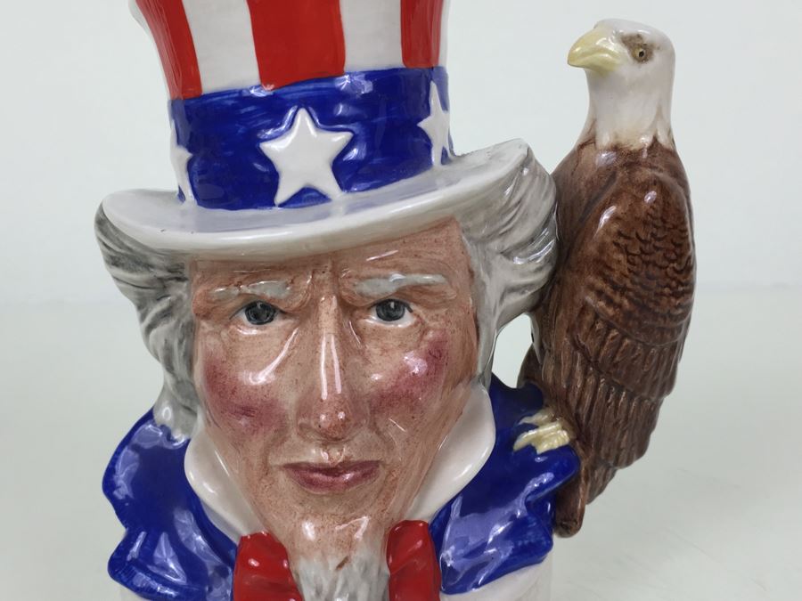 Royal Doulton Medium 'Jim Beam Bourbon Whiskey' Uncle Sam Character Jug  [Photo 5]