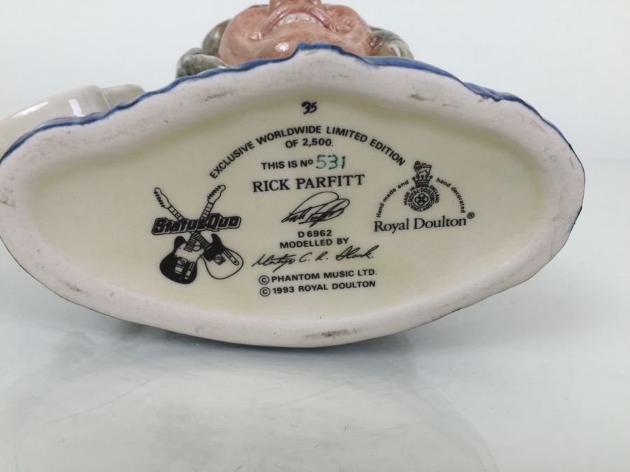Royal Doulton Medium 'Rick Parfitt' D6962 Character Jug 1993 Limited Edition 531 Of 2,500 [Photo 3]