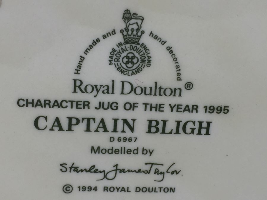 Royal Doulton Medium 'Captain Bligh' D6967 Character Mug 1994 [Photo 12]