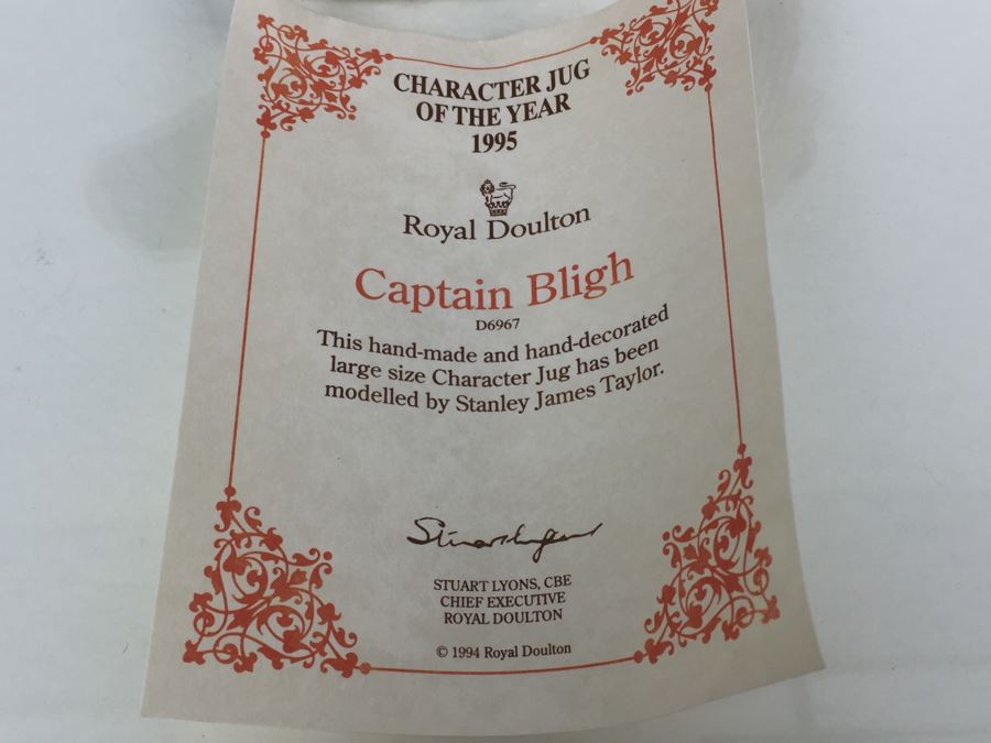 Royal Doulton Medium 'Captain Bligh' D6967 Character Mug 1994 [Photo 14]