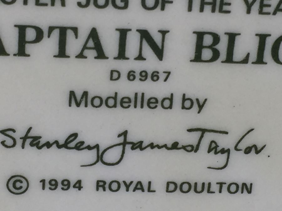 Royal Doulton Medium 'Captain Bligh' D6967 Character Mug 1994 [Photo 13]