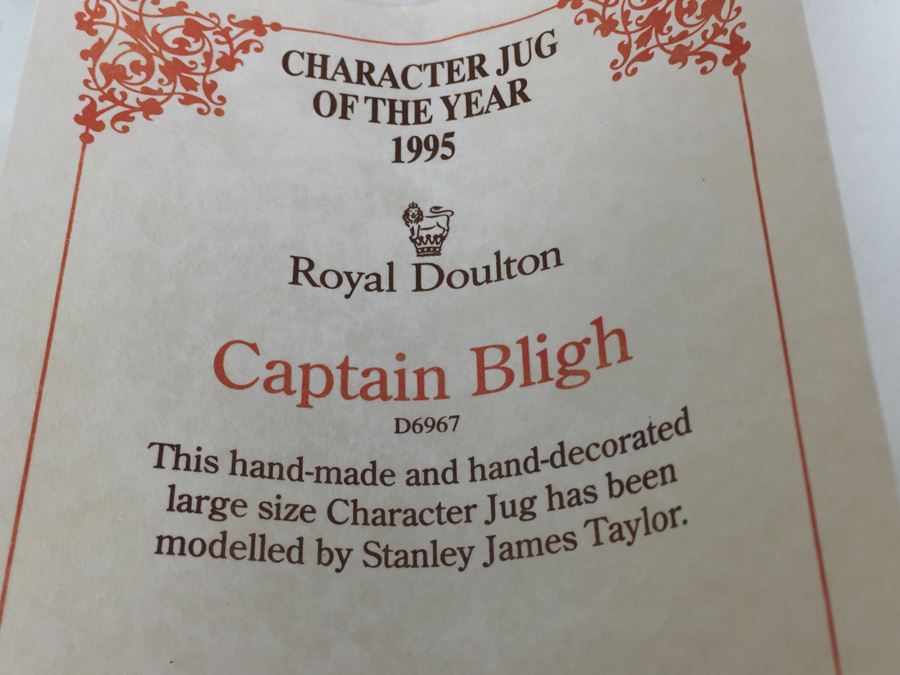Royal Doulton Medium 'Captain Bligh' D6967 Character Mug 1994 [Photo 15]
