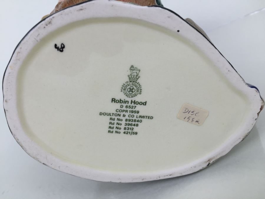 Royal Doulton Large 'Robin Hood' Rd No 893840 Character Pitcher 1959 [Photo 3]