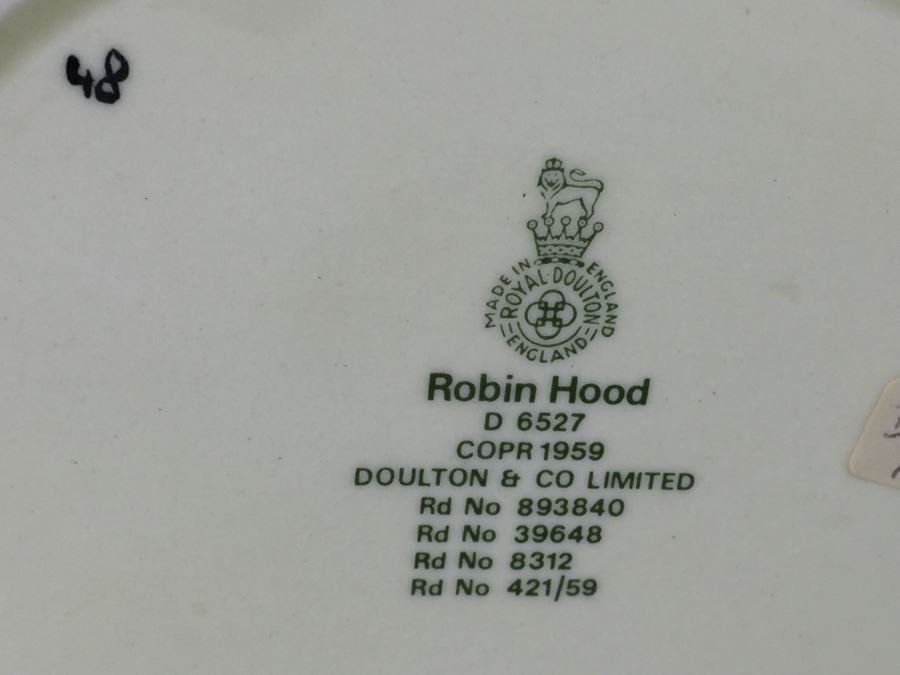 Royal Doulton Large 'Robin Hood' Rd No 893840 Character Pitcher 1959 [Photo 13]