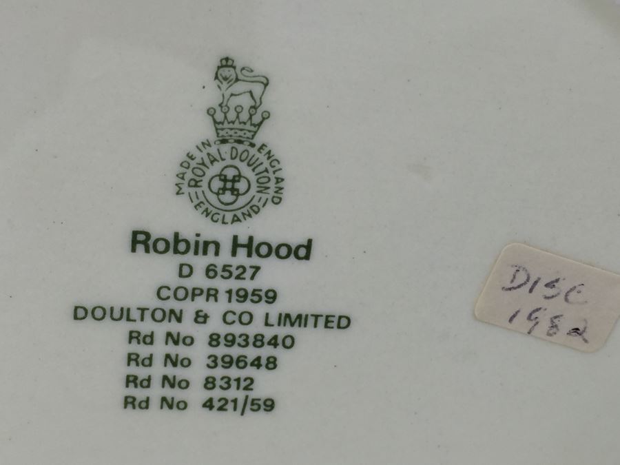 Royal Doulton Large 'Robin Hood' Rd No 893840 Character Pitcher 1959 [Photo 14]