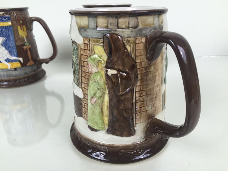 (6) Beswick Royal Doulton Group Mugs Christmas Carol Charles Dickens Limited Editions [Photo 27]