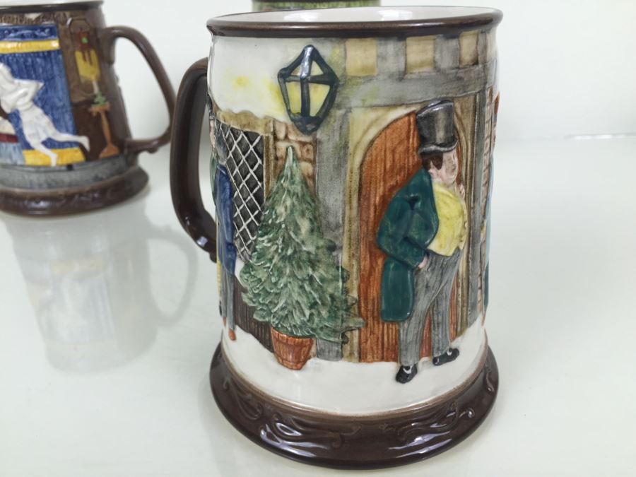 (6) Beswick Royal Doulton Group Mugs Christmas Carol Charles Dickens Limited Editions [Photo 29]
