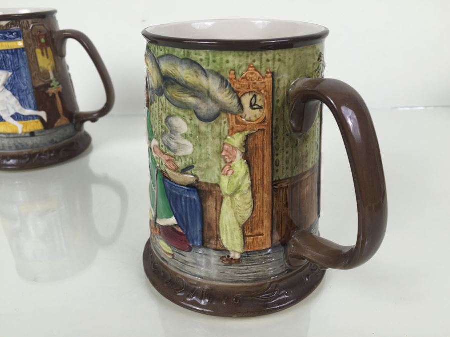 (6) Beswick Royal Doulton Group Mugs Christmas Carol Charles Dickens Limited Editions [Photo 36]