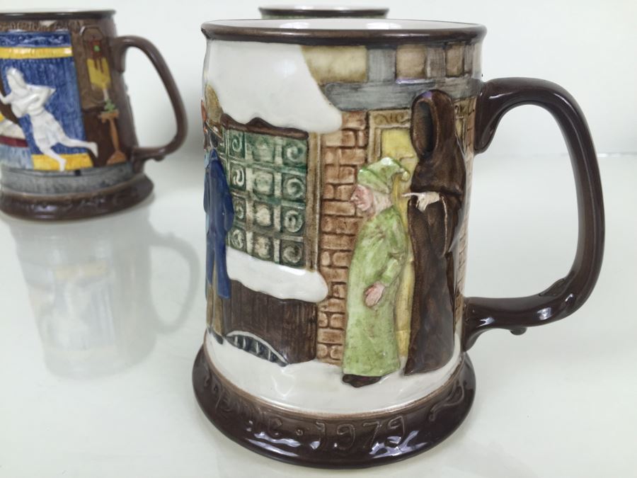 (6) Beswick Royal Doulton Group Mugs Christmas Carol Charles Dickens Limited Editions [Photo 31]