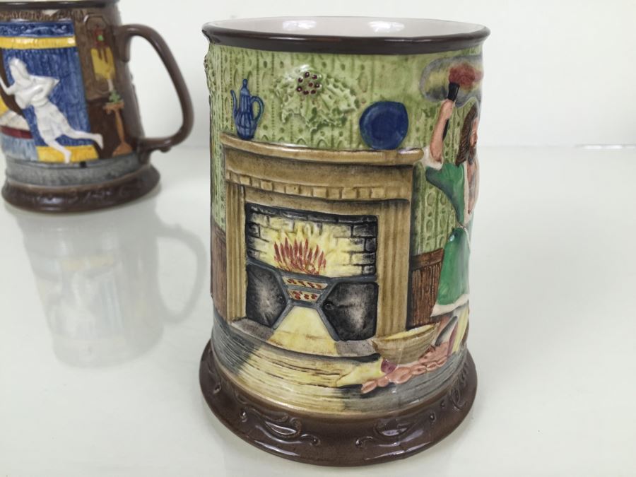 (6) Beswick Royal Doulton Group Mugs Christmas Carol Charles Dickens Limited Editions [Photo 39]