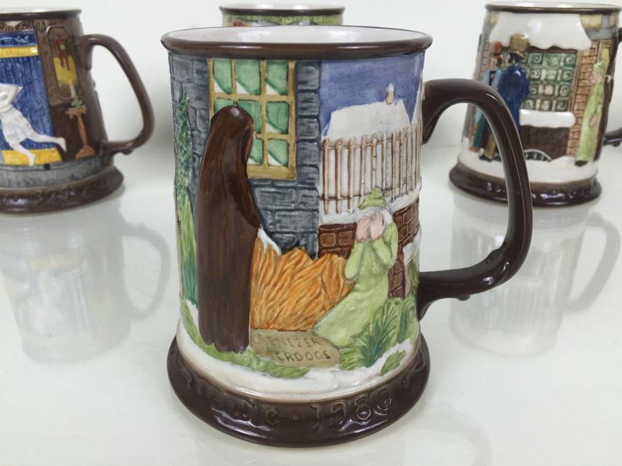(6) Beswick Royal Doulton Group Mugs Christmas Carol Charles Dickens Limited Editions [Photo 18]