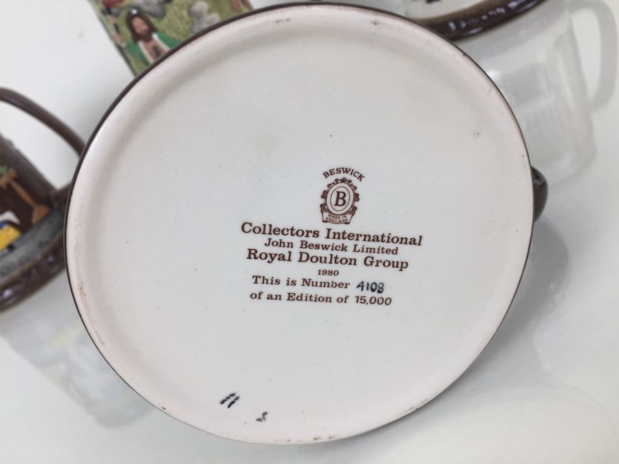 (6) Beswick Royal Doulton Group Mugs Christmas Carol Charles Dickens Limited Editions [Photo 24]