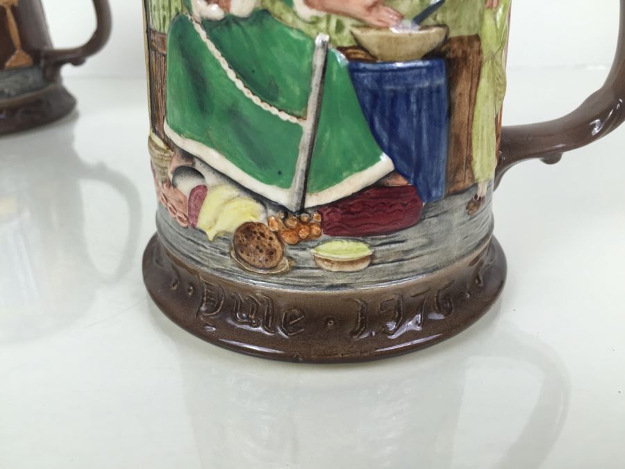 (6) Beswick Royal Doulton Group Mugs Christmas Carol Charles Dickens Limited Editions [Photo 35]