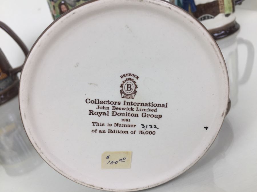 (6) Beswick Royal Doulton Group Mugs Christmas Carol Charles Dickens Limited Editions [Photo 16]