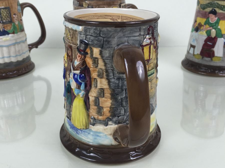(6) Beswick Royal Doulton Group Mugs Christmas Carol Charles Dickens Limited Editions [Photo 19]
