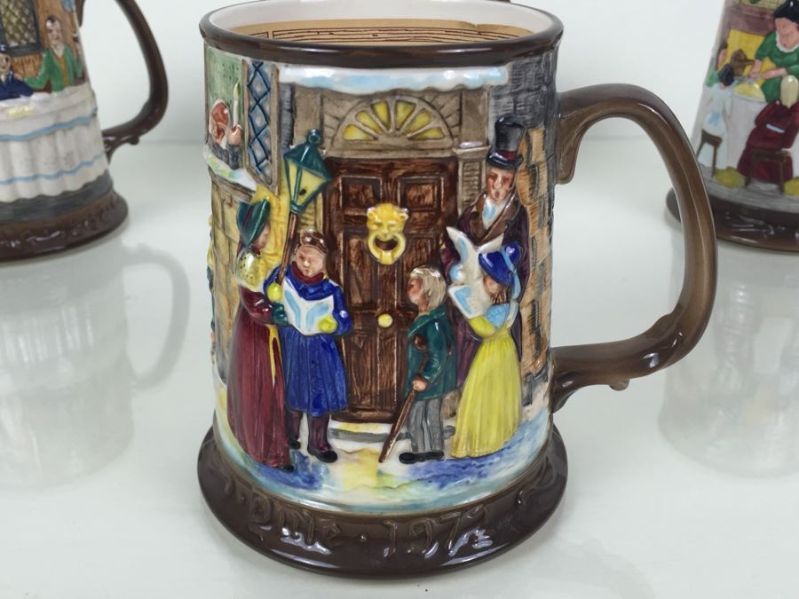 (6) Beswick Royal Doulton Group Mugs Christmas Carol Charles Dickens Limited Editions [Photo 18]