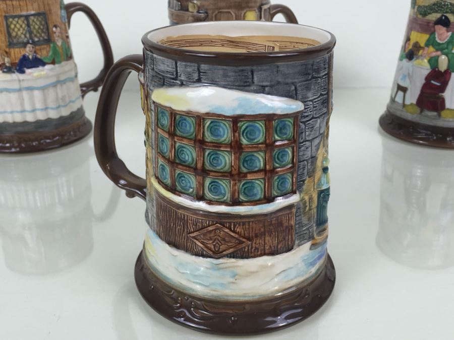 (6) Beswick Royal Doulton Group Mugs Christmas Carol Charles Dickens Limited Editions [Photo 21]