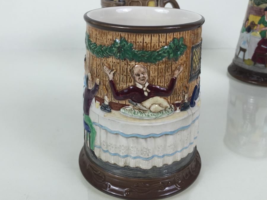 (6) Beswick Royal Doulton Group Mugs Christmas Carol Charles Dickens Limited Editions [Photo 30]