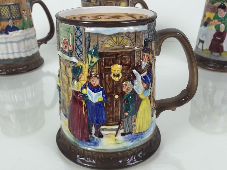 (6) Beswick Royal Doulton Group Mugs Christmas Carol Charles Dickens Limited Editions [Photo 23]